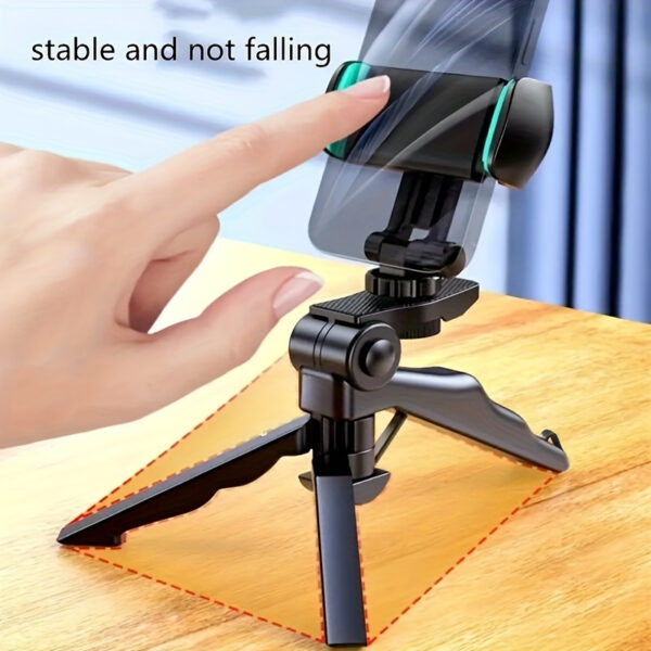 1pc Expandable Selfie Stick Tripod, PC Material, 360-Degree Rotation, with Smartphone Holder for Photography and Video - Image 9