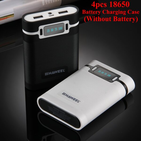 HAWEEL 4-Section 18650 Battery Case, ABS Portable Charging Box, Mobile Power Shell with LED Indicator - Image 4